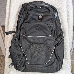 Travelpro Black Laptop Backpack Multi Pocket Travel Business Carry On